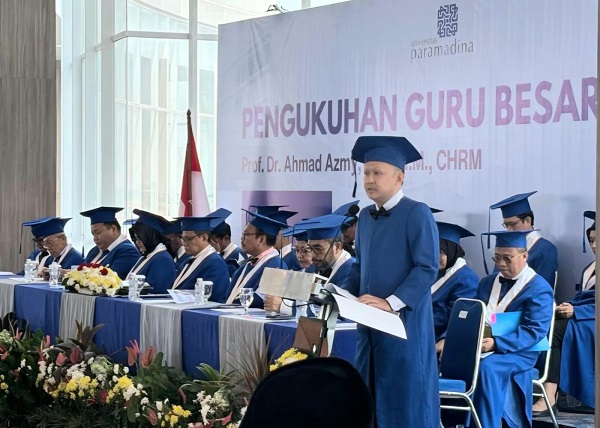 Universitas Paramadina Kukuhkan Prof. Ahmad Azmy sebagai Guru Besar